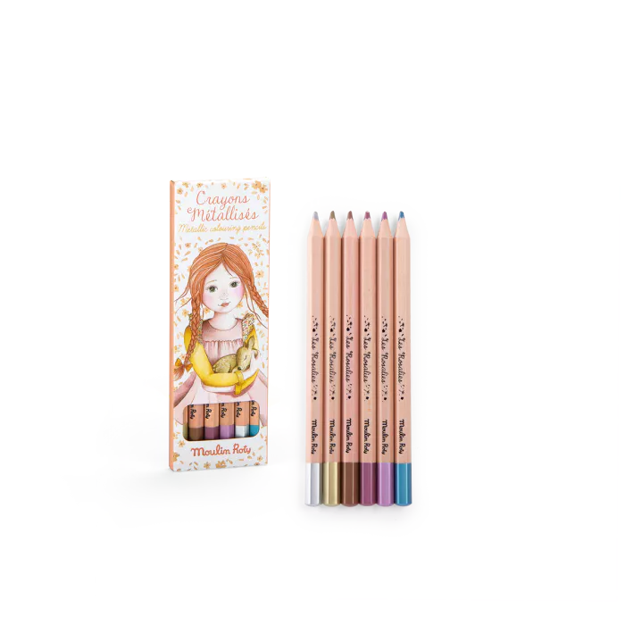 6 crayons métallisés – Les Rosalies