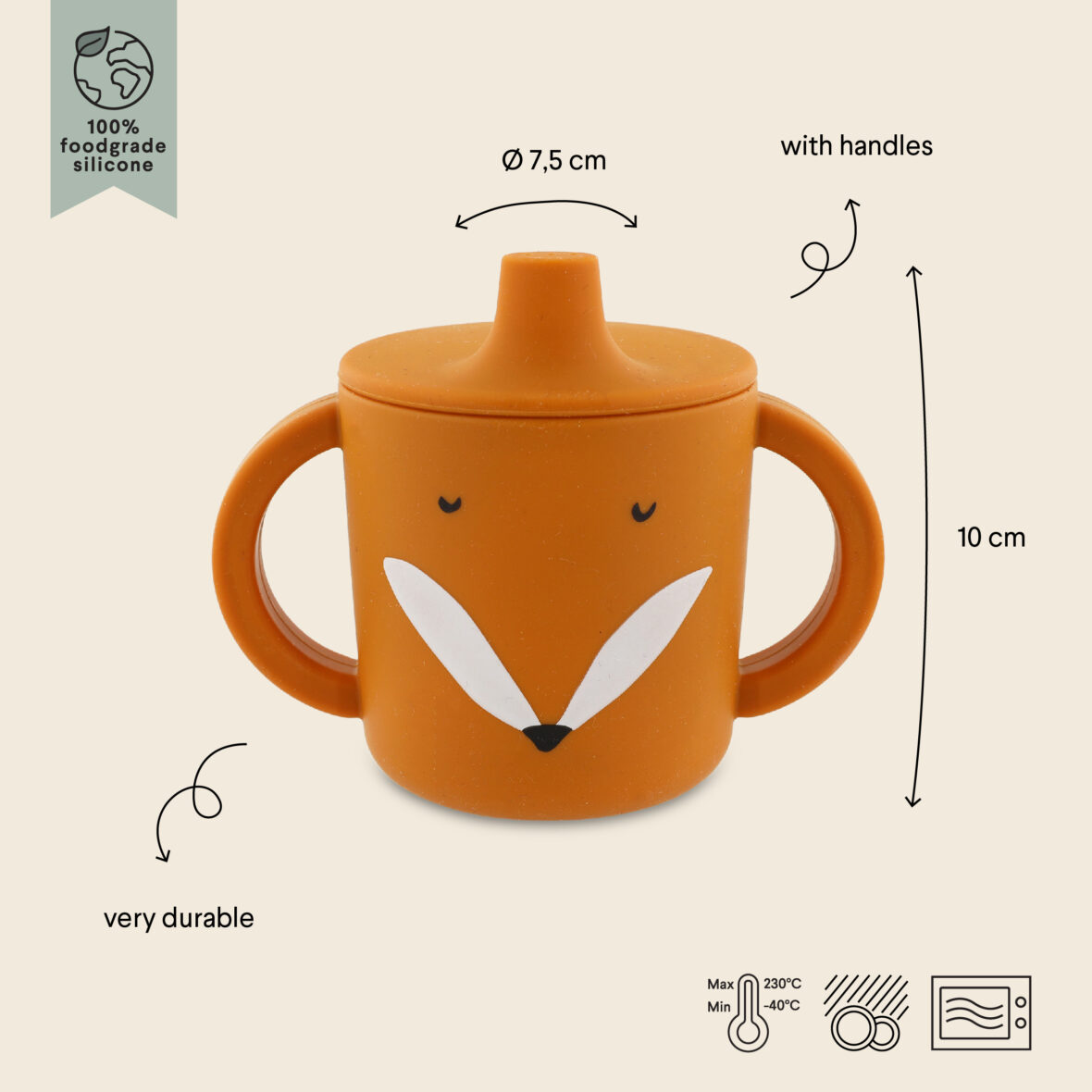 Tasse d’apprentissage en silicone – Mr Renard