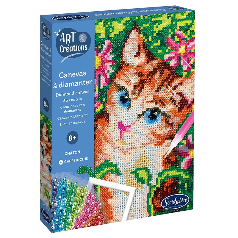 Art & Créations – Canevas à diamanter – Chaton