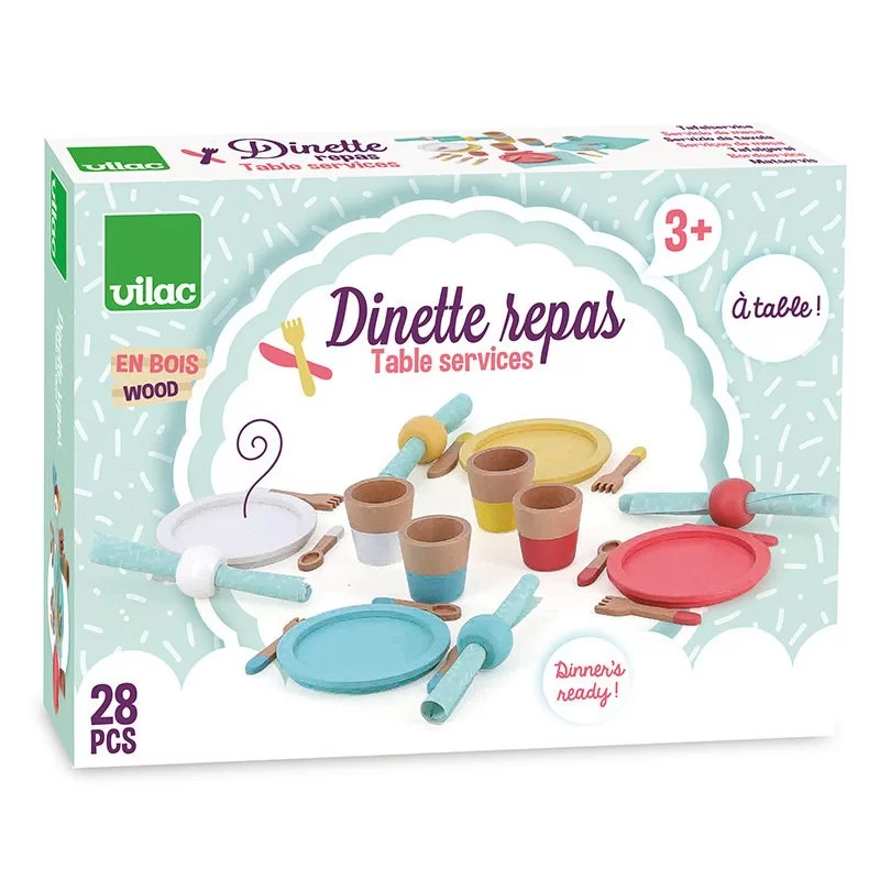 Dinette repas en bois