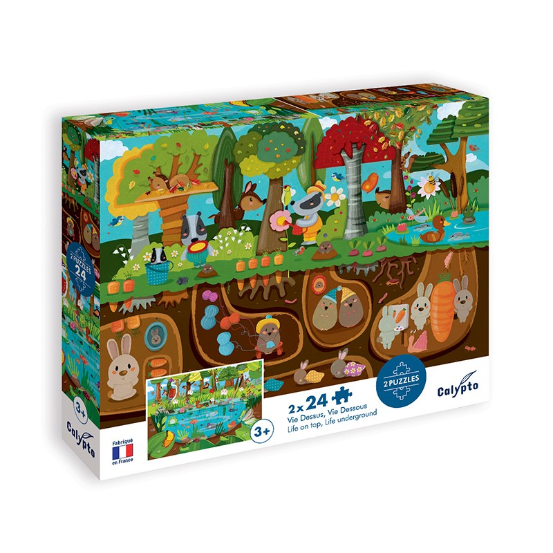 Puzzle Vie dessus, Vie dessous – 2 x 24 PCS