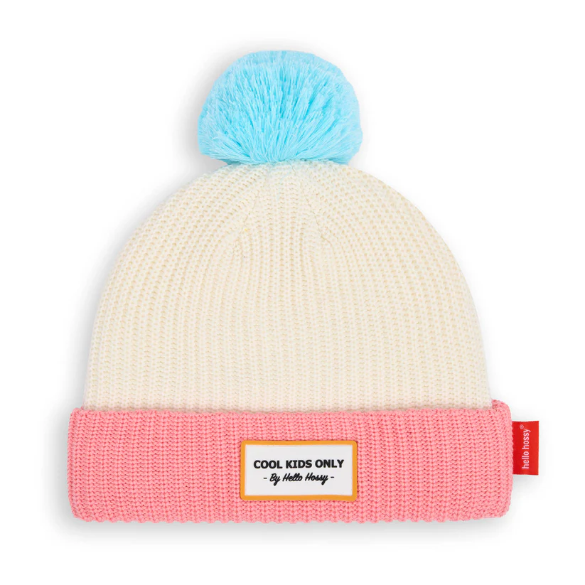 bonnet-enfants-bebes-avec-pompon-cool-kids-only-creme-rose-hello-hossy-1