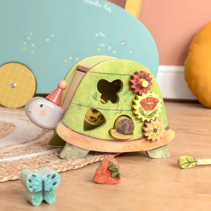 Tortue d’activités Trois petits lapins