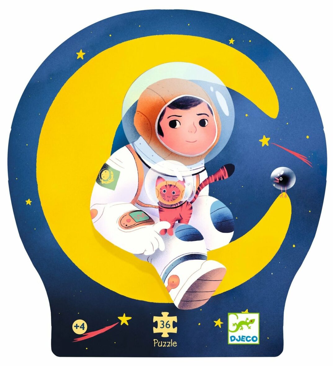 Puzzle silhouette – Un astronaute dans la lune – 36 pièces