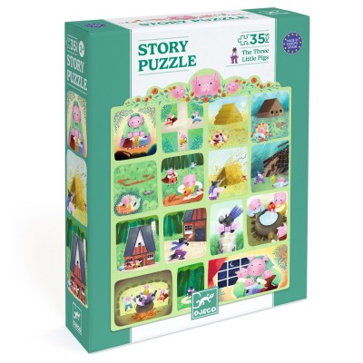 Story Puzzle – Les 3 petits cochons – 35 PCS