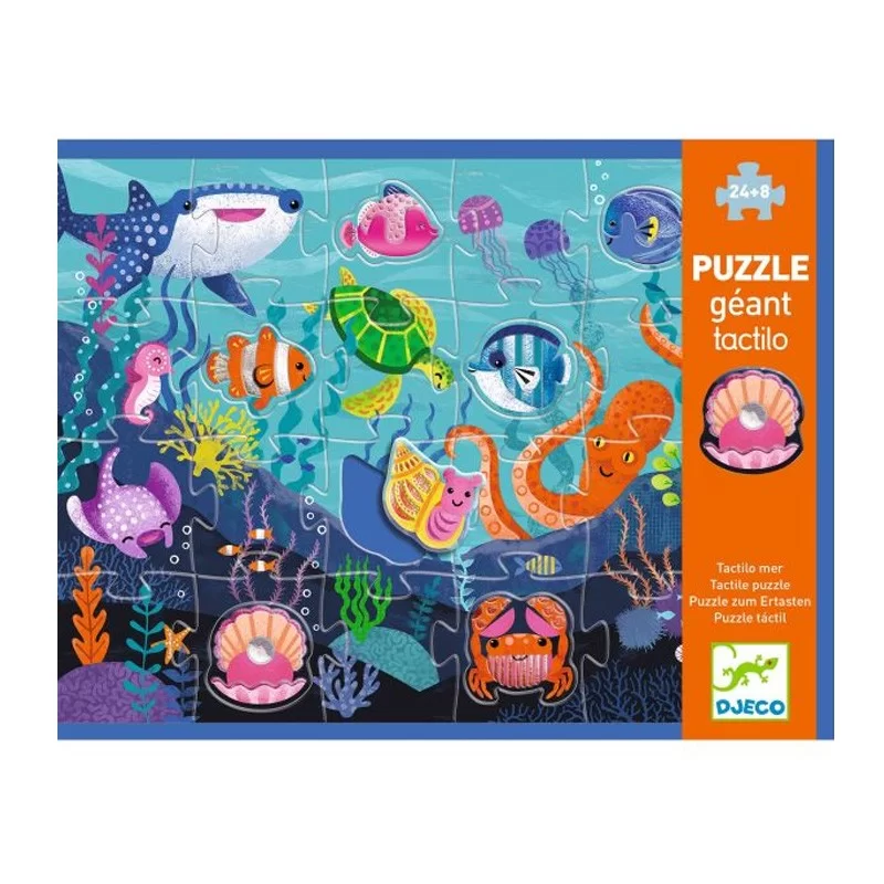 Puzzle géant tactile – Sous la mer – 24 + 8 pièces
