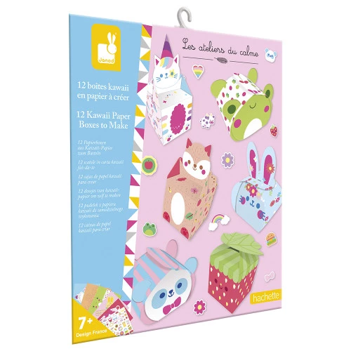 Kit Créatif – 12 Boîtes en Papier Kawaii à Créer