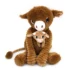 Peluche vache maman marron et son bébé