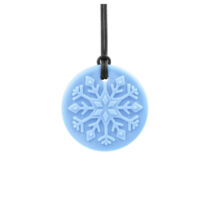 Collier de mastication Flocon de Neige - Bleu clair - Souple