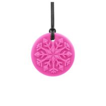 Collier de mastication Flocon de Neige - Rose - Médium