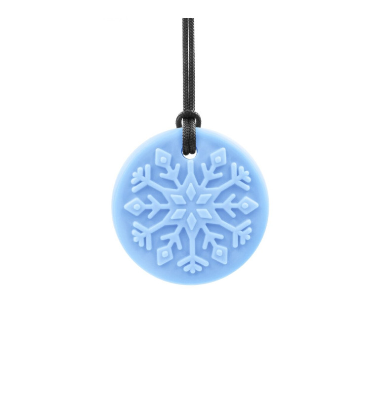 Collier de mastication Flocon de Neige – Bleu clair – Souple