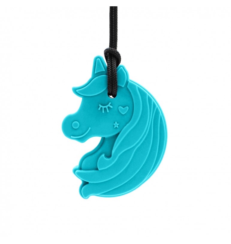 Collier de mastication Licorne – Turquoise – Médium