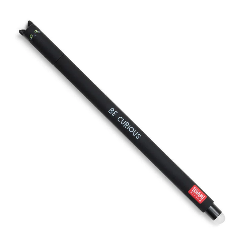 Legami – Stylo à encre gel effaçable Kitty – Encre noire