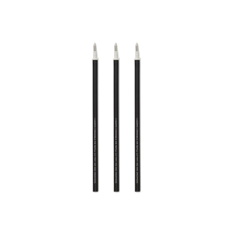 Legami – Lot de 3 recharges pour stylos à encre gel effaçable – Encre noire