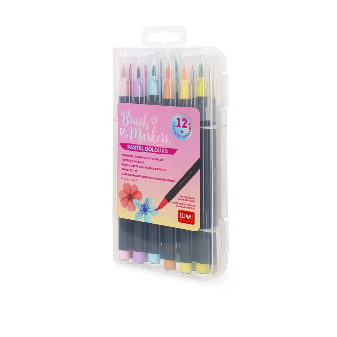 Legami – 12 feutres pinceaux Couleurs Pastel