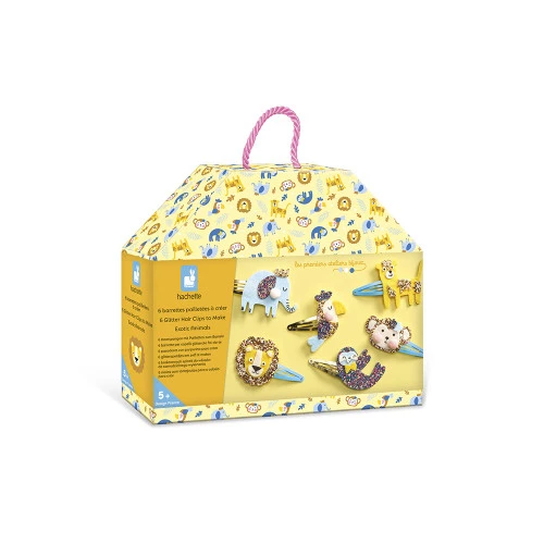 Coffret 6 barrettes pailletées à créer – Exotic animals