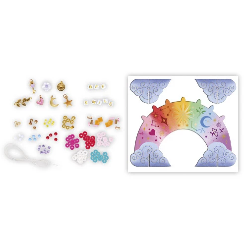 Coffret 7 bracelets pour la semaine à créer avec un arc-en-ciel à bijoux
