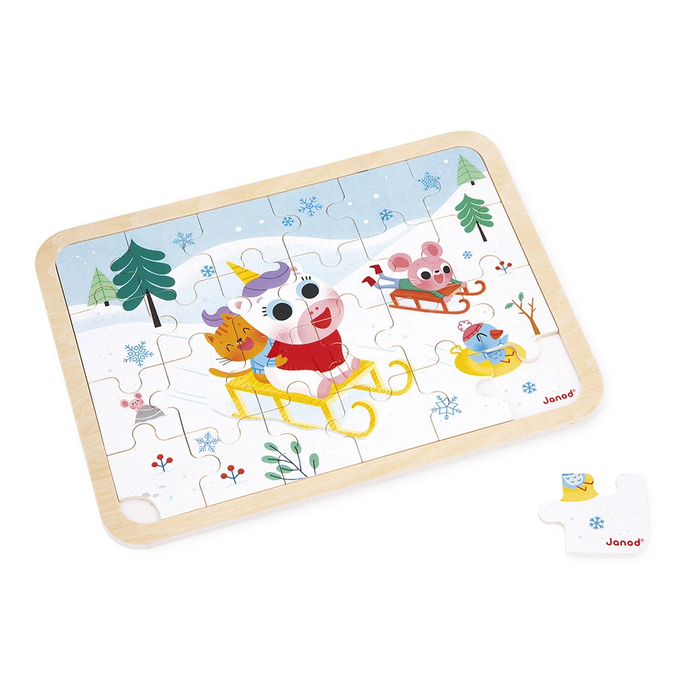 Puzzle en bois à la montagne – 24 PCS