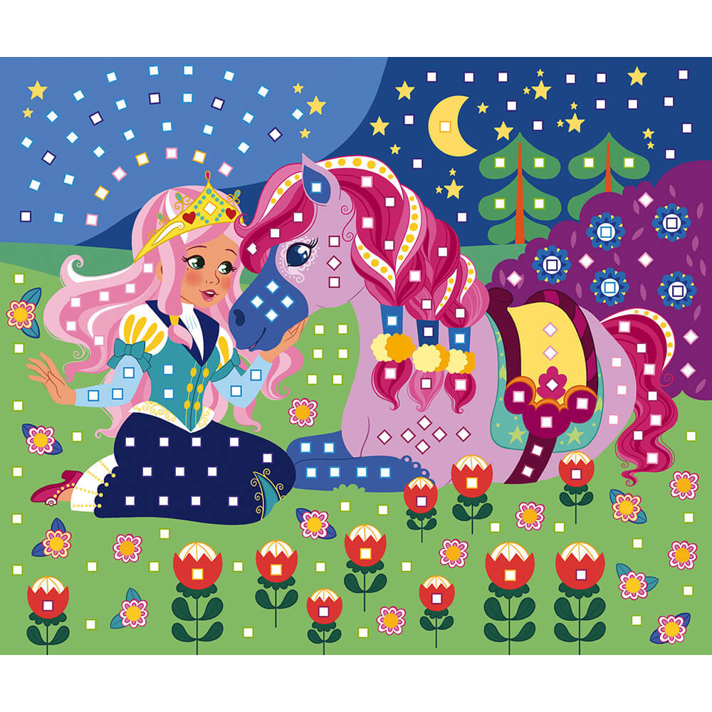 Set Créatif Mosaïques en Mousse Poneys et Licornes