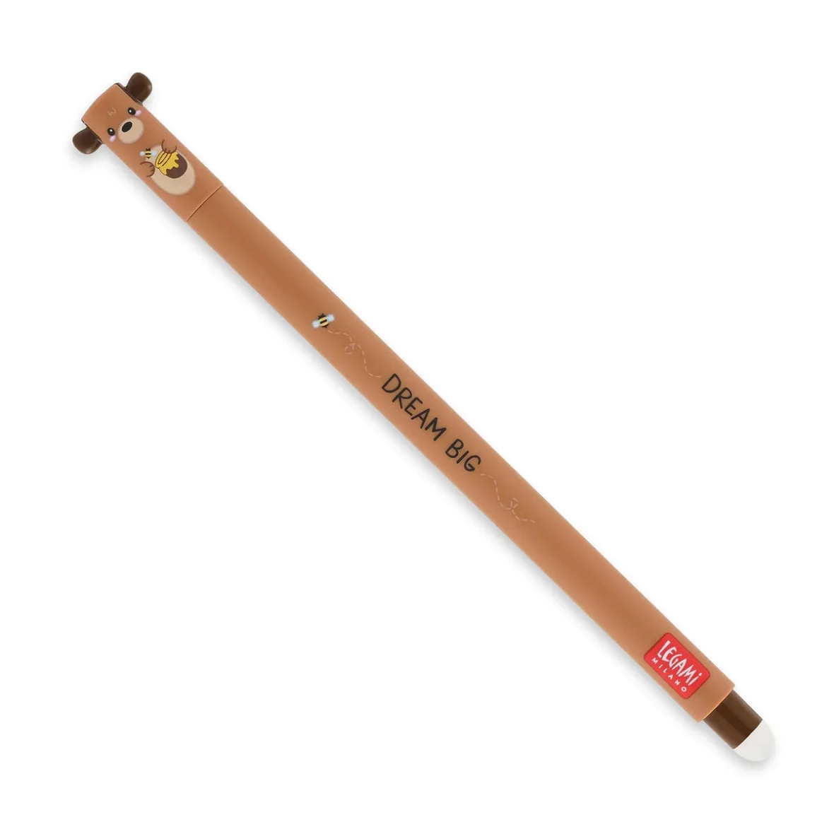 Legami – Stylo à encre gel effaçable Teddy Bear – Encre rouge