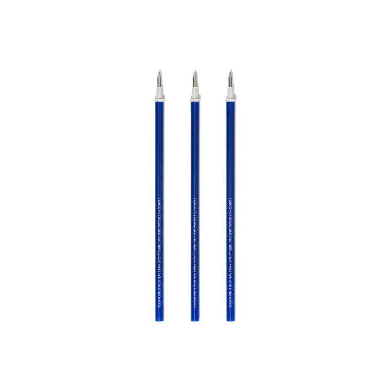 Legami – Lot de 3 recharges pour stylos à encre gel effaçable – Encre bleue