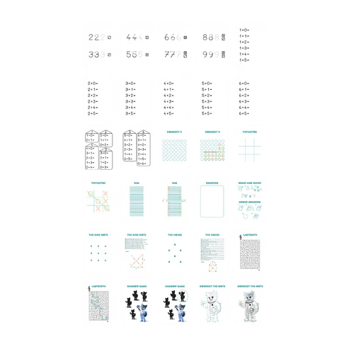 Kidydraw mini – Cartes supplémentaires thème Jeux et éducation