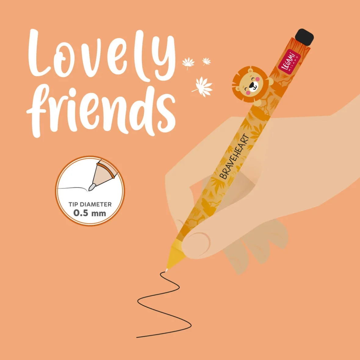 Legami – Stylo à encre gel Lovely Lion