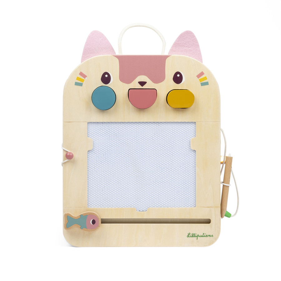 Ardoise magique en bois – Jeanne le Chat