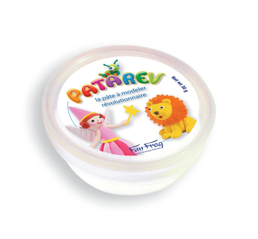 Pâte à modeler blanc Patarev – 1 pot de 30g