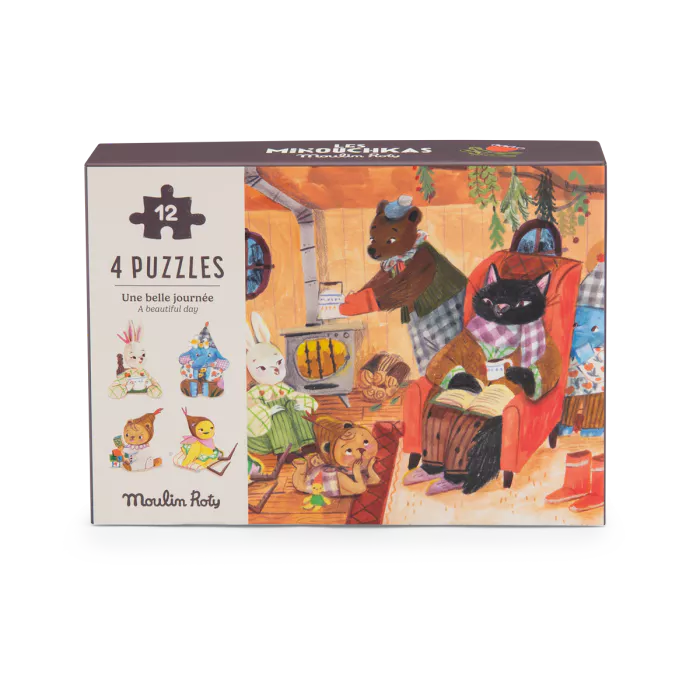 4 Puzzles Une belle journée 12 pcs – Les Minouchkas