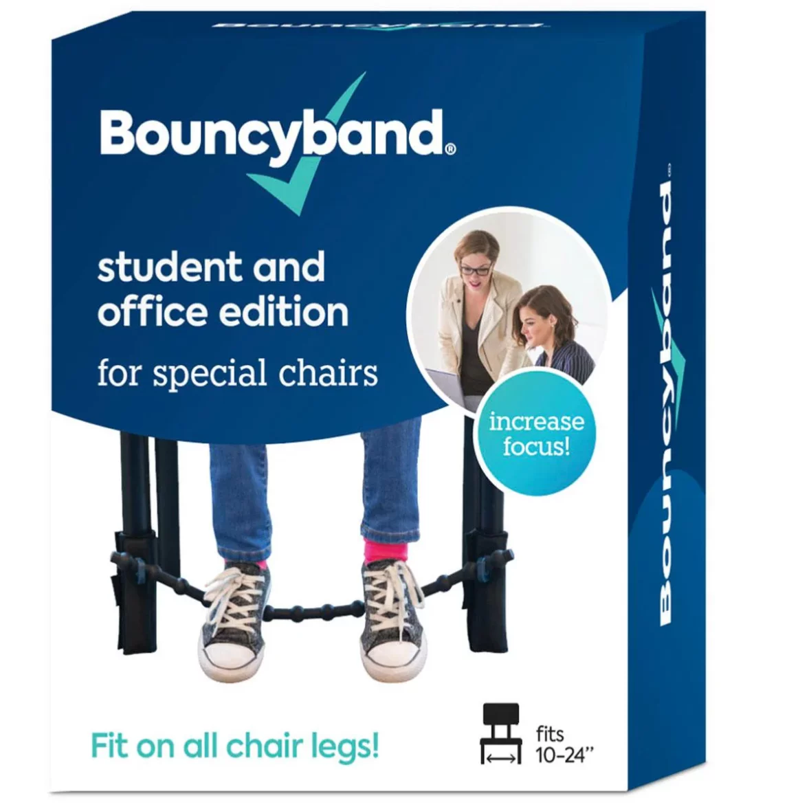 Bande fidget de chaise – S’adapte à tout type de chaise (25 à 61 cm de large)