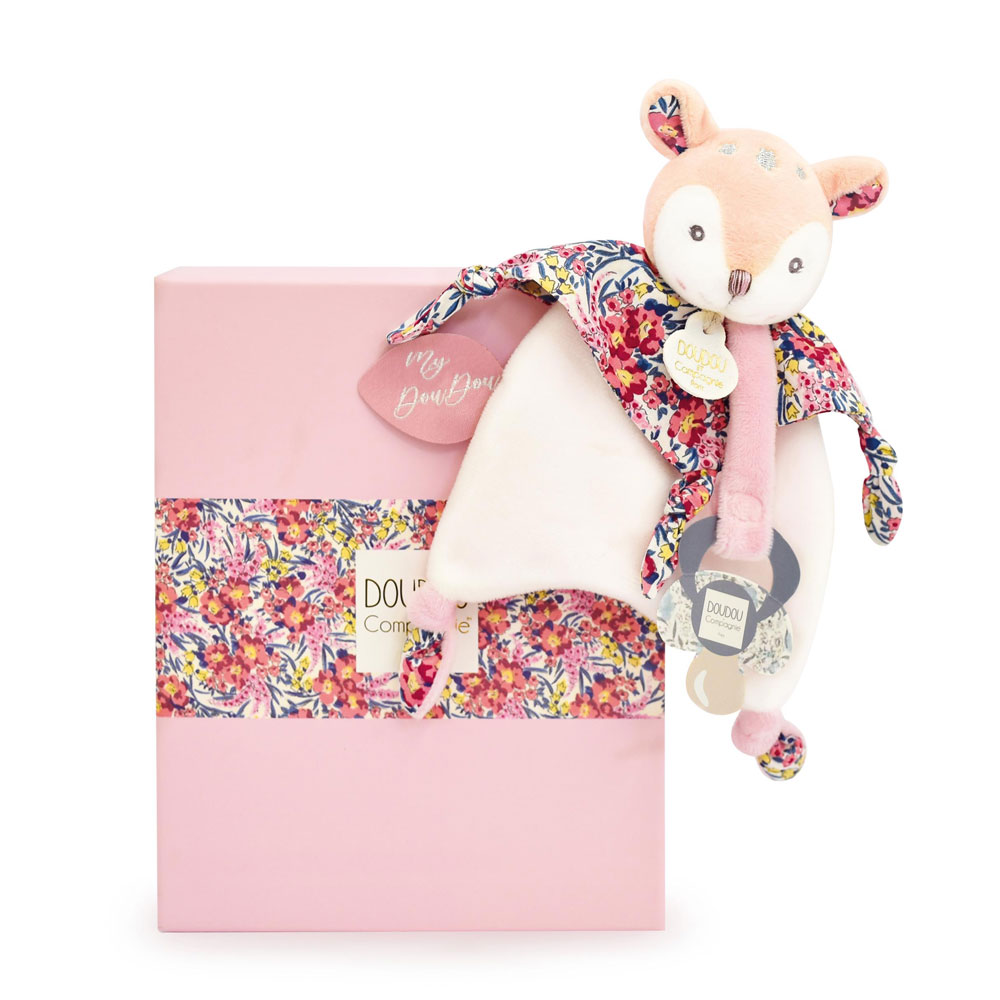 Doudou attache-sucette faon3