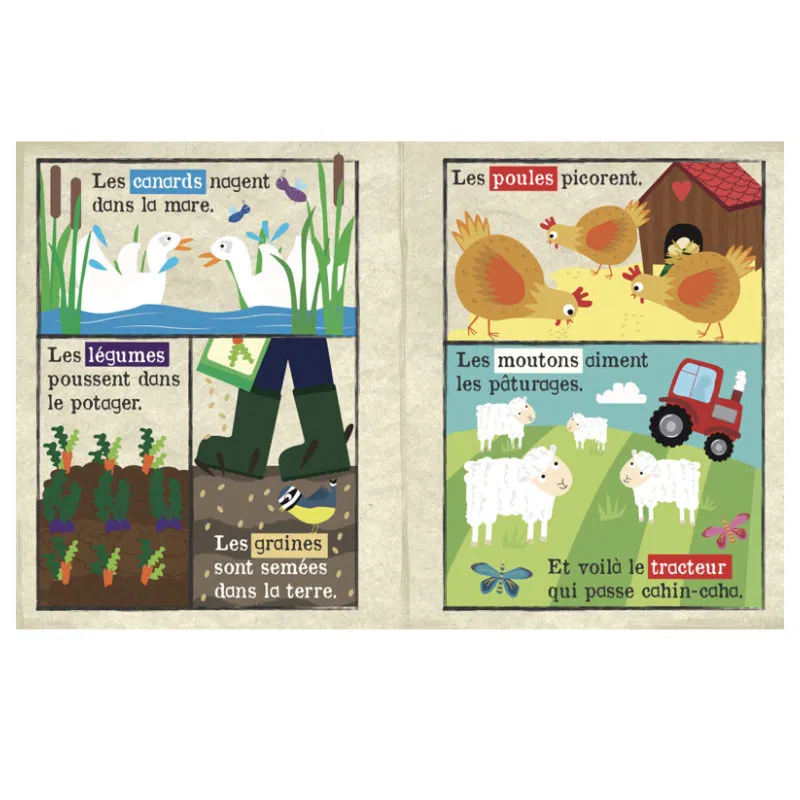 Journal en tissu Crinkly – Les animaux de la ferme1