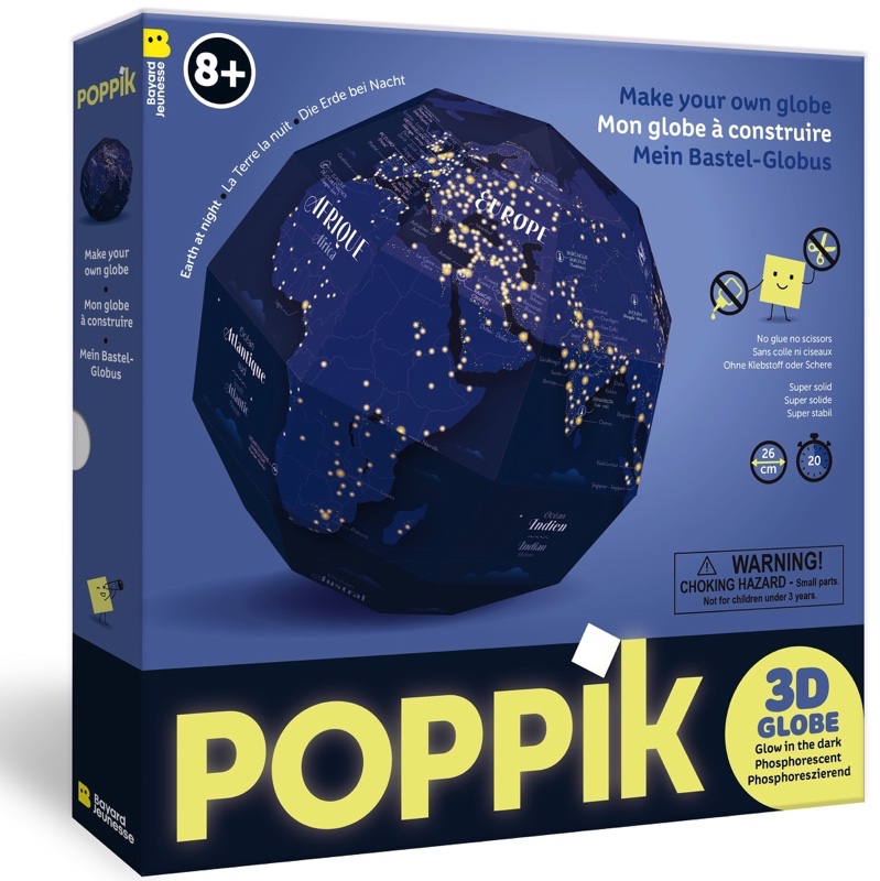 Poppik – Globe 3D at night