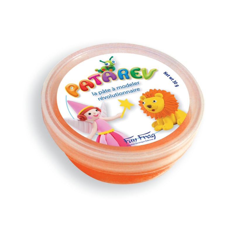 Pâte à modeler orange Patarev – 1 pot de 30g