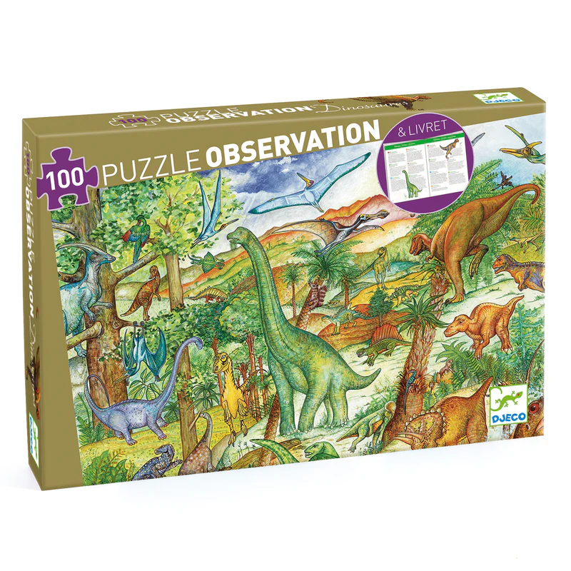 Puzzle d’observation Dinosaures – 100 pcs