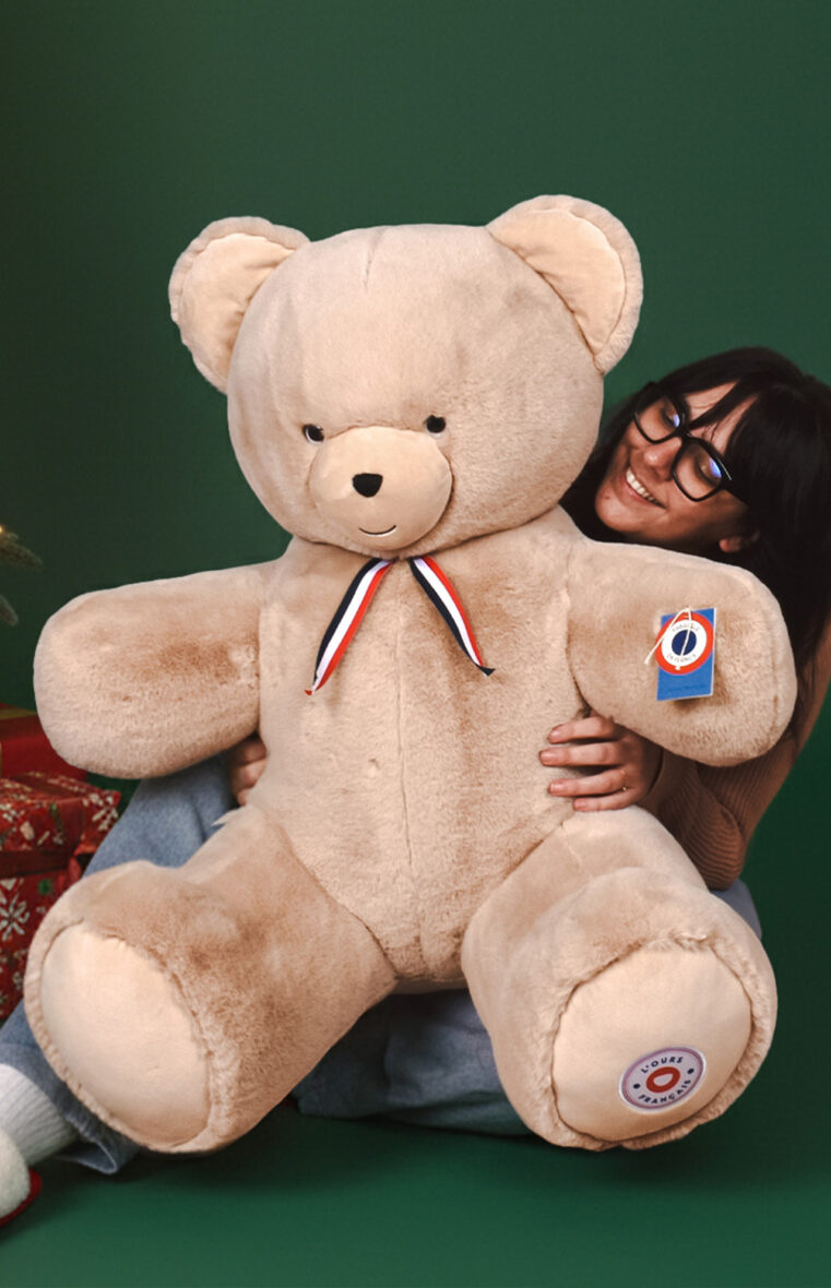 L’Ours français géant Beige – 100 cm