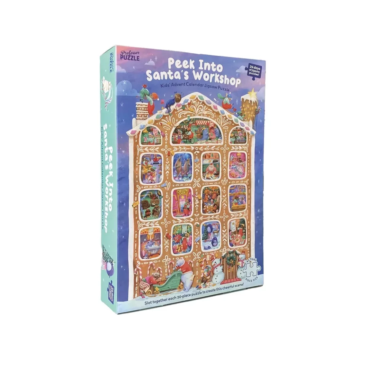 Peek into Santa’s workshop : Calendrier de l’avent 24 puzzles (20 pcs)