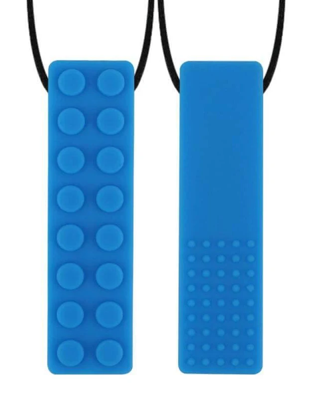 Collier de mastication Brick Stick – Bleu Marine – Souple
