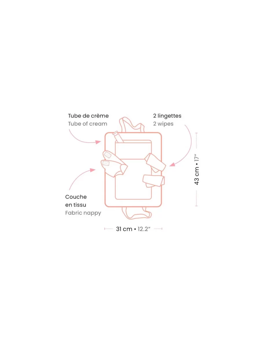 Sac à langer en tissu Pink Peak – Pomea2