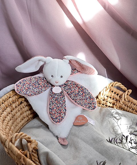 Doudou pétale Lapin rose