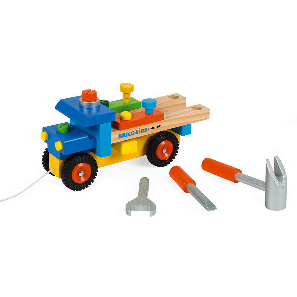 Brico’Kids – Camion de bricolage en bois à tirer3