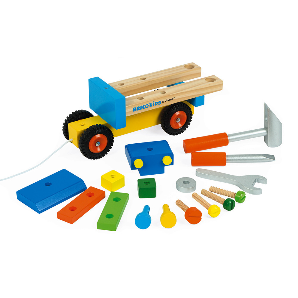 Brico’Kids – Camion de bricolage en bois à tirer4