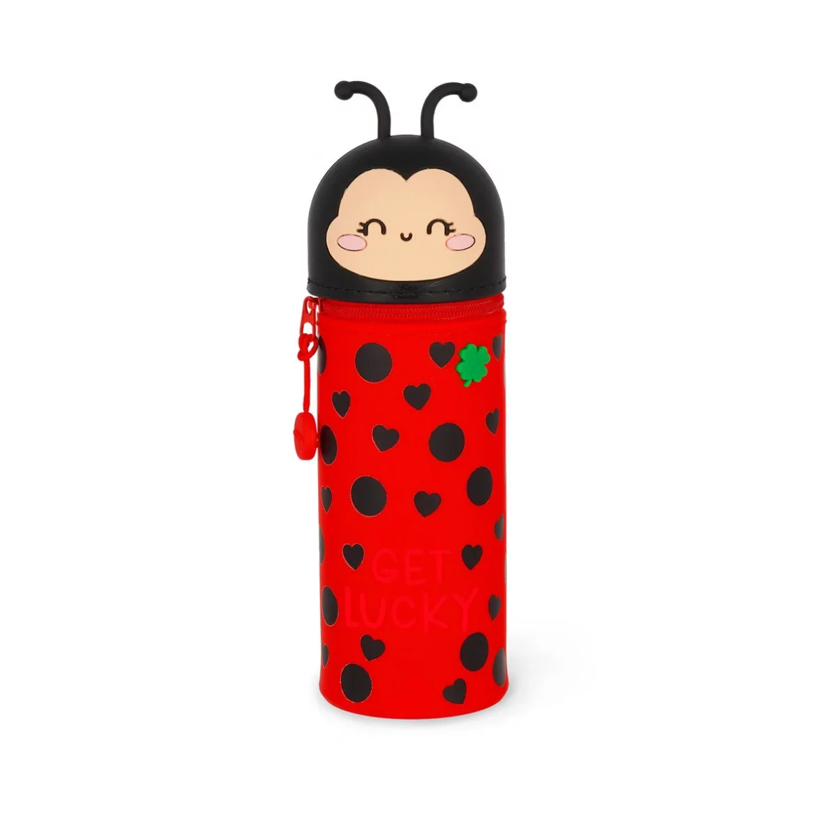 Legami – Trousse en Silicone Souple 2-en-1 – Kawaii Ladybug