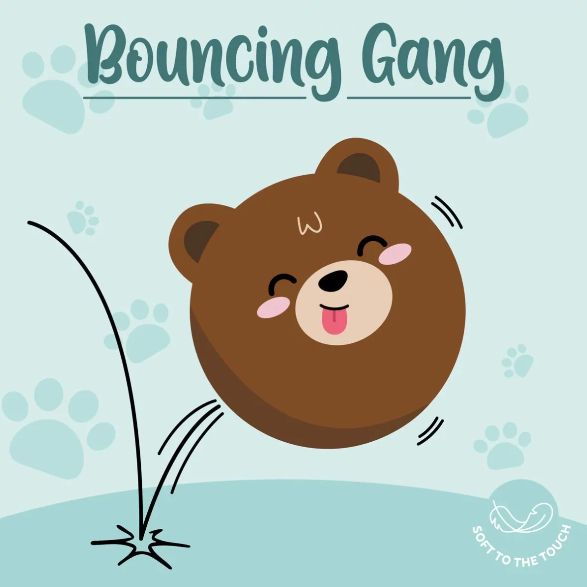 Legami – Balle rebondissante peluche Ours – Bouncing Gang1