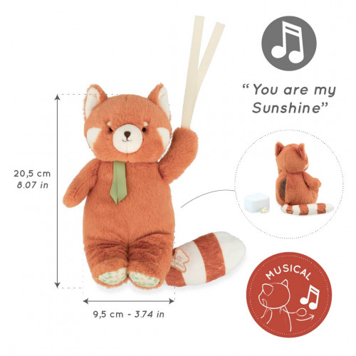 Peluche musical panda roux3