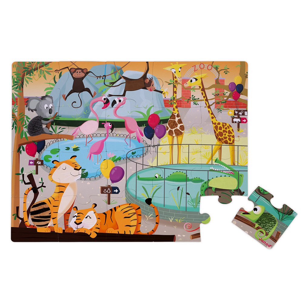 Puzzle Tactile ‘Journée Zoo’ – 20 pièces1