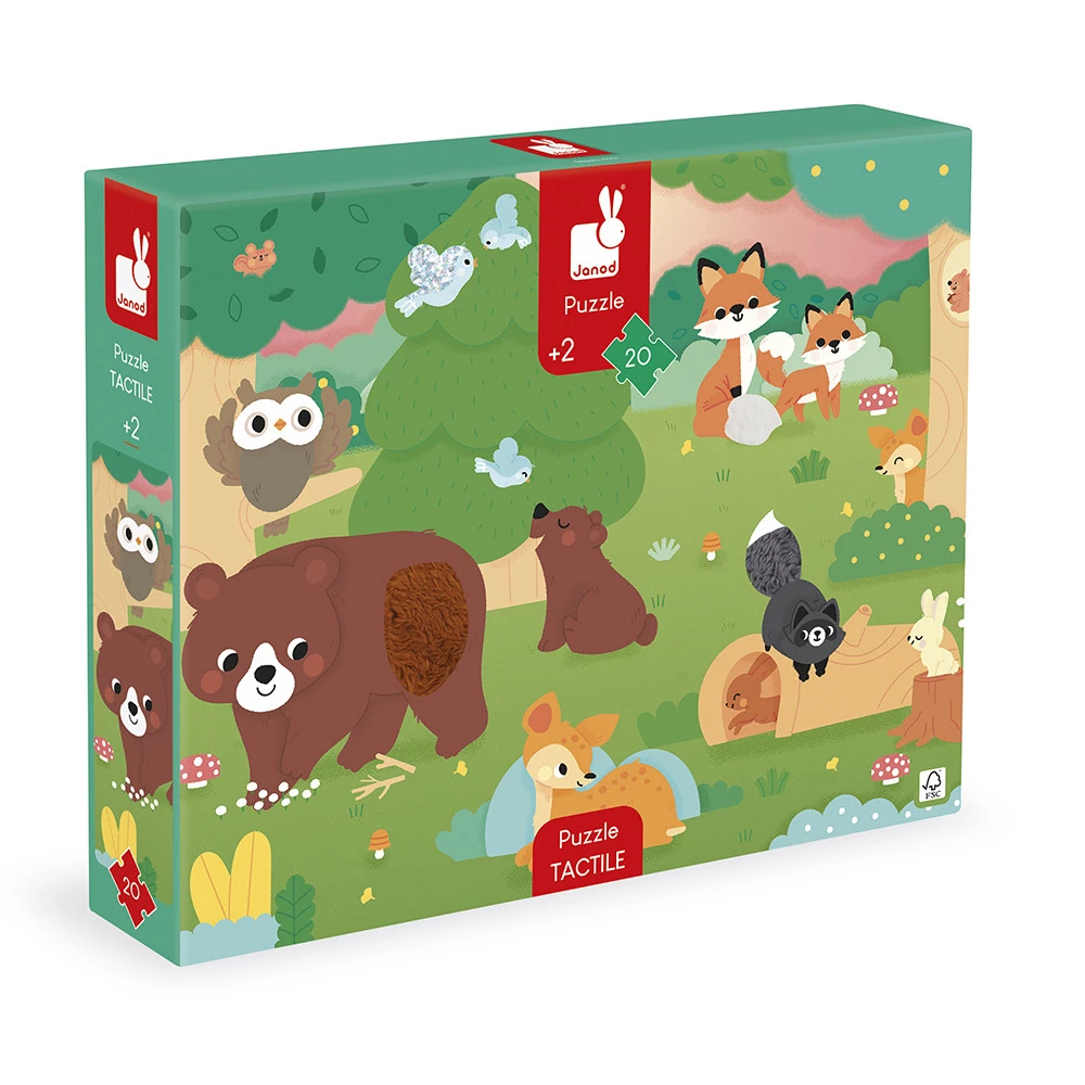 Puzzle Tactile ‘La Forêt’ – 20 pièces