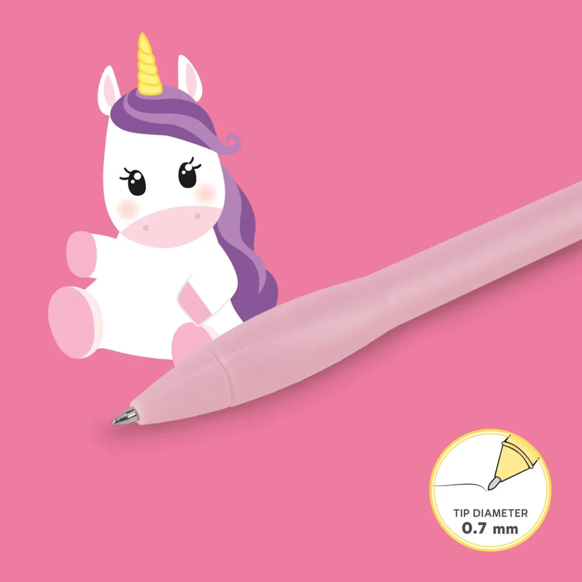 Legami – Stylo à Bille Lumineux – Licorne – Writing is Magic2